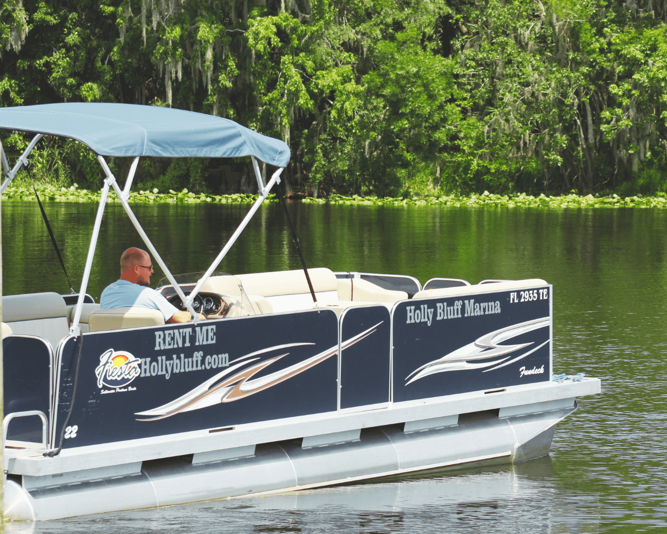 Pontoon Boat Rentals at Holly Bluff Marina, Florida