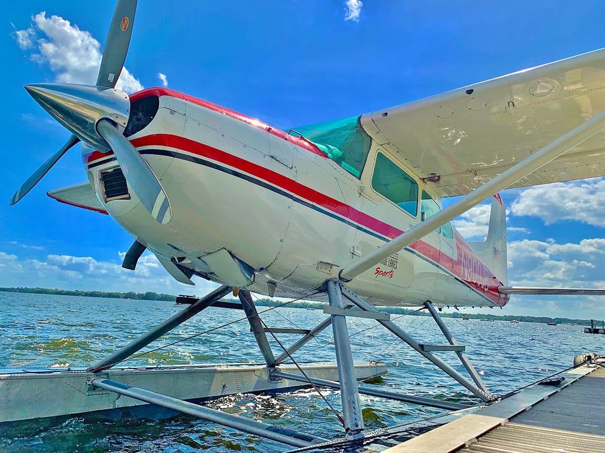 Cessna 185 Amphibian Seaplane Flight in Tavares, FL