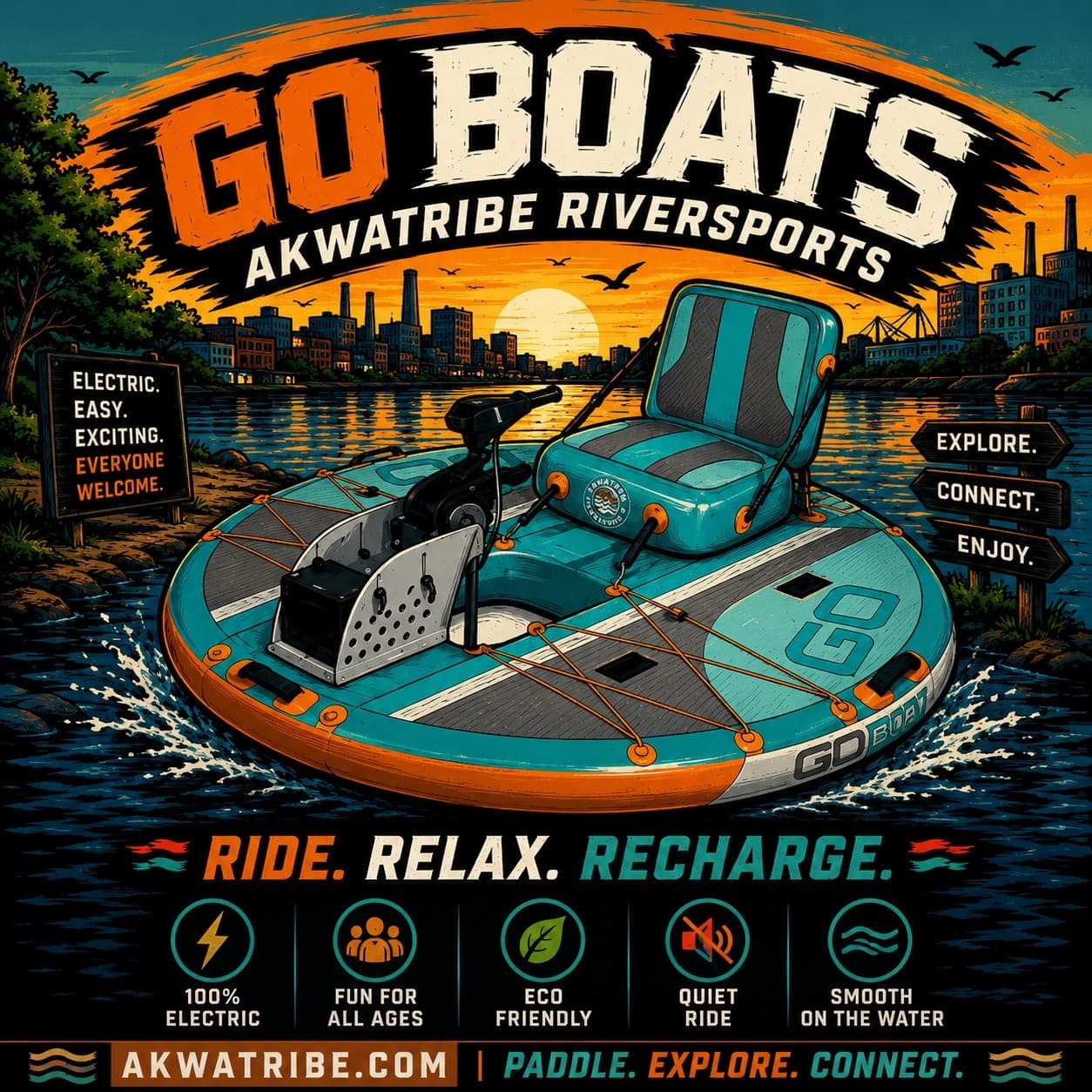 Electric Go Boats on Baltimore Peninsula: Akwatribe Go Boat Rental Guide