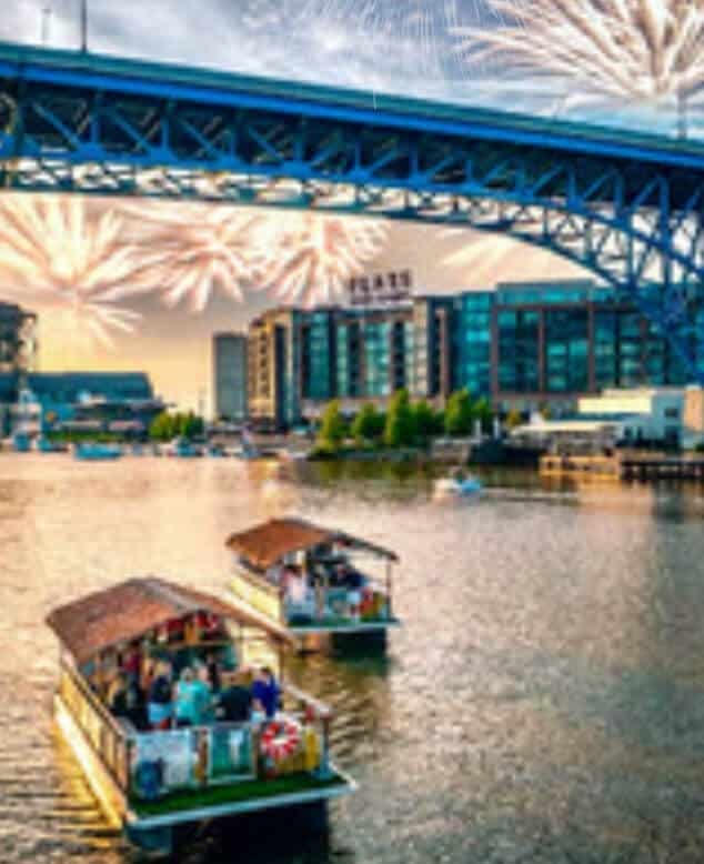 CLE Tiki Barge Fireworks Cruise: 2.5-Hour Party on Lake Erie (Cleveland)