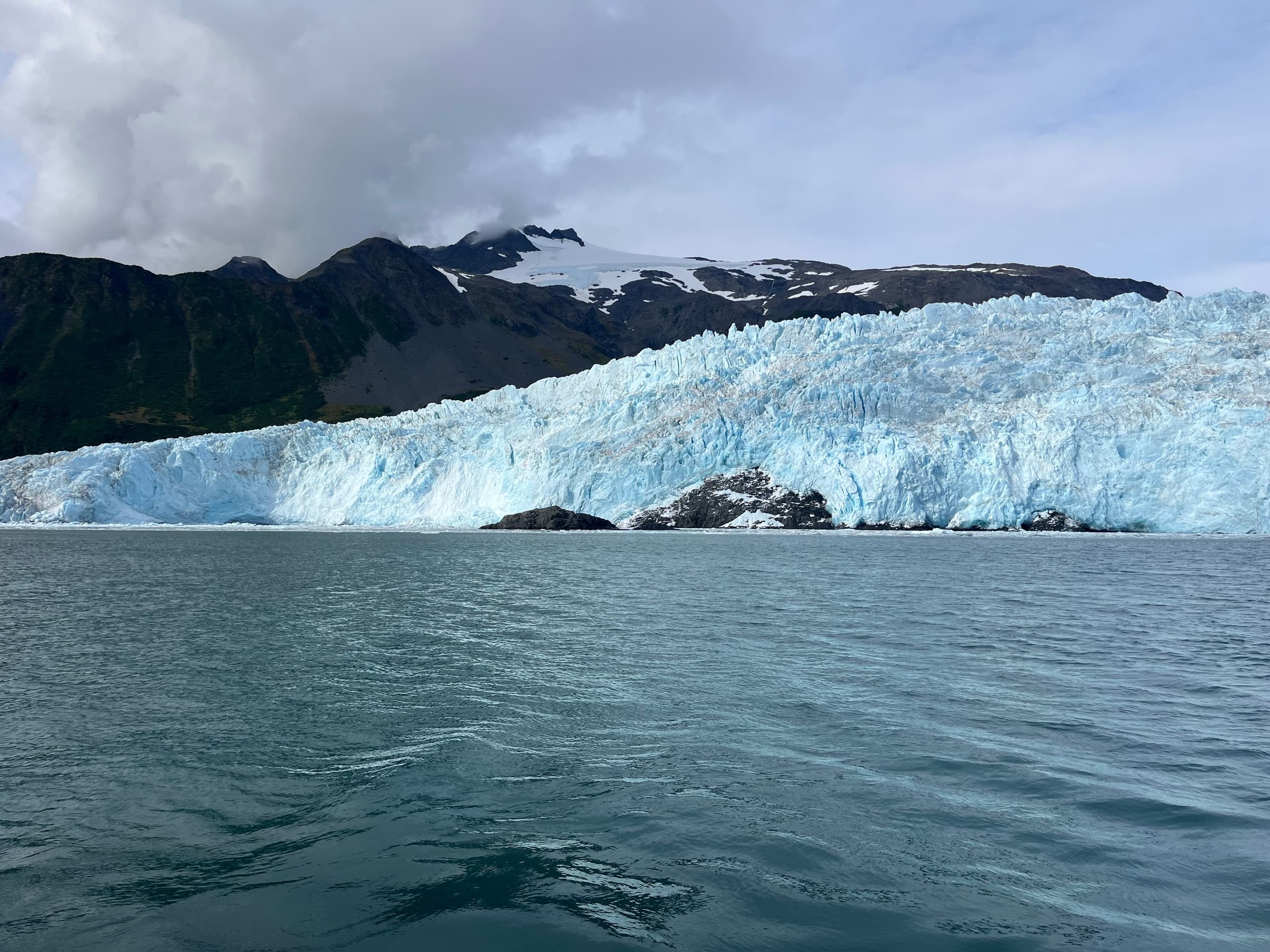 Blue glacier front and coastal waters of Alaska tour