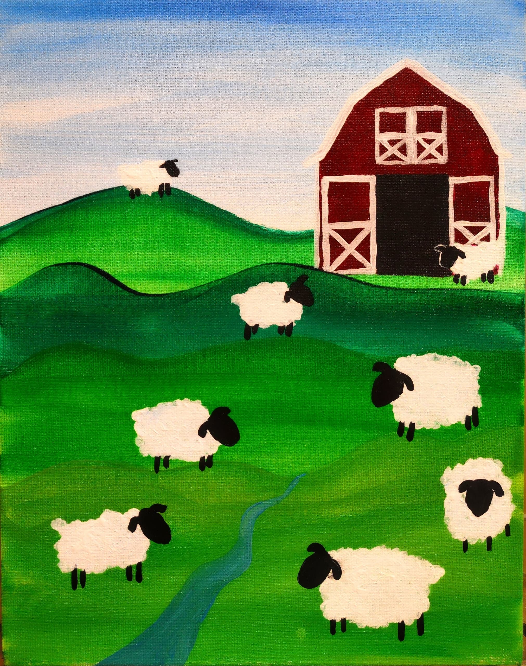 Creative Kids Painting Class at Corky Canvas