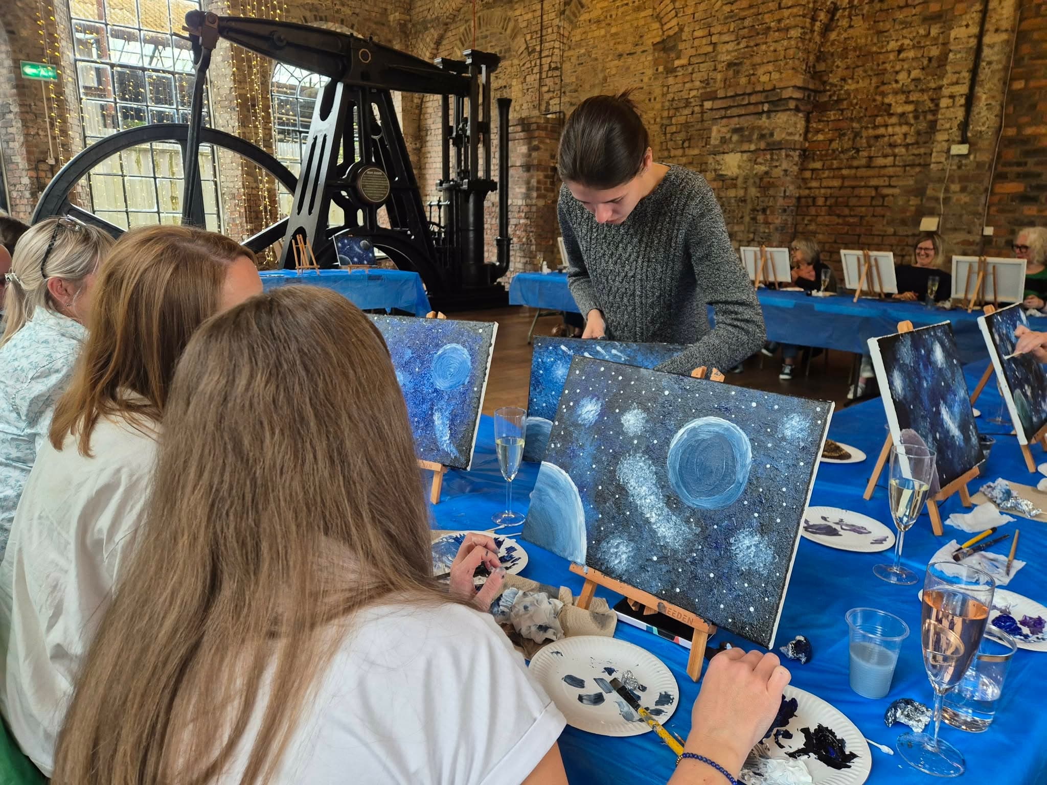 Paint & Prosecco at National Mining Museum Scotland: Sip-and-Paint in the Power House