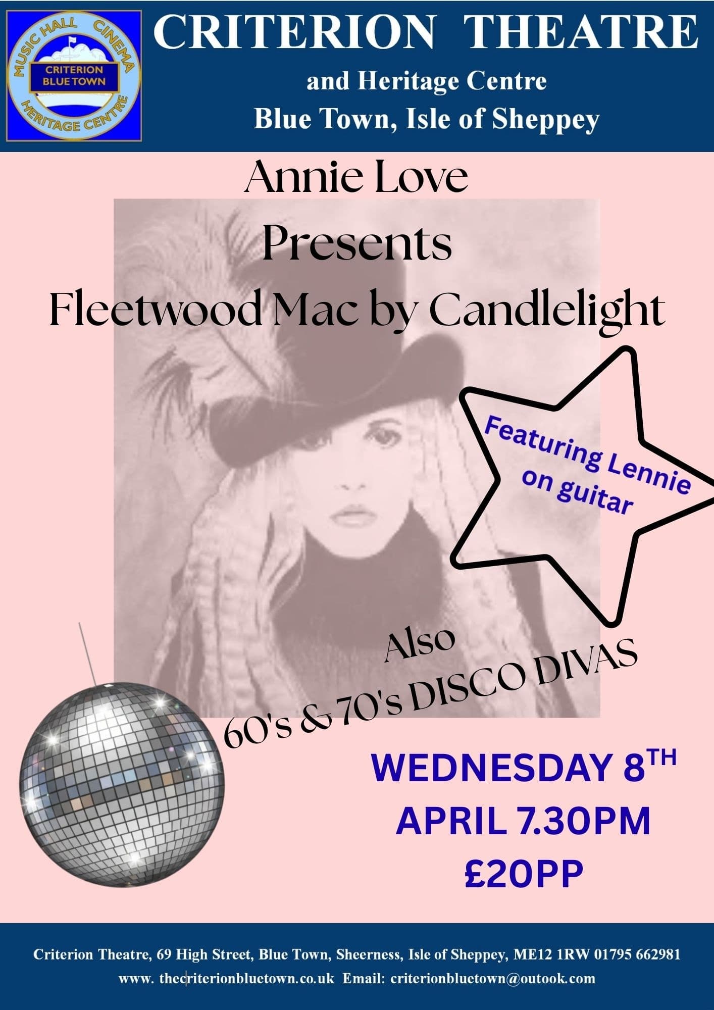 Fleetwood Mac by Candlelight and 60s-70s Disco Divas — Live in Sheerness