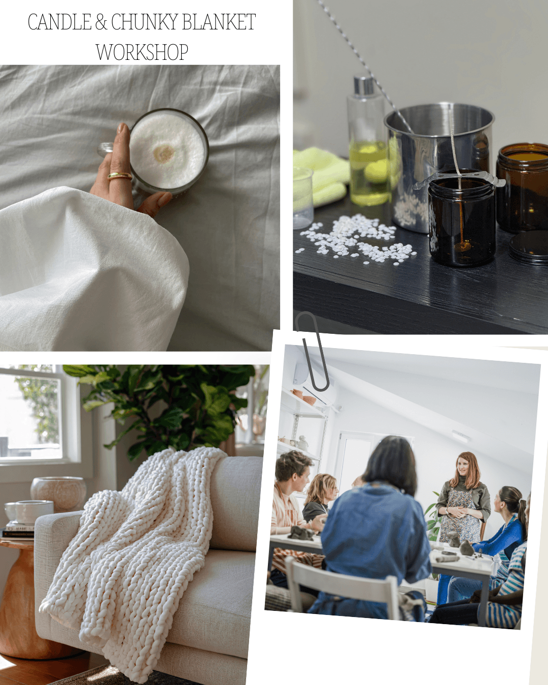 Candle & Chunky Knit Blanket Workshop at Parkwood Estate, Oshawa