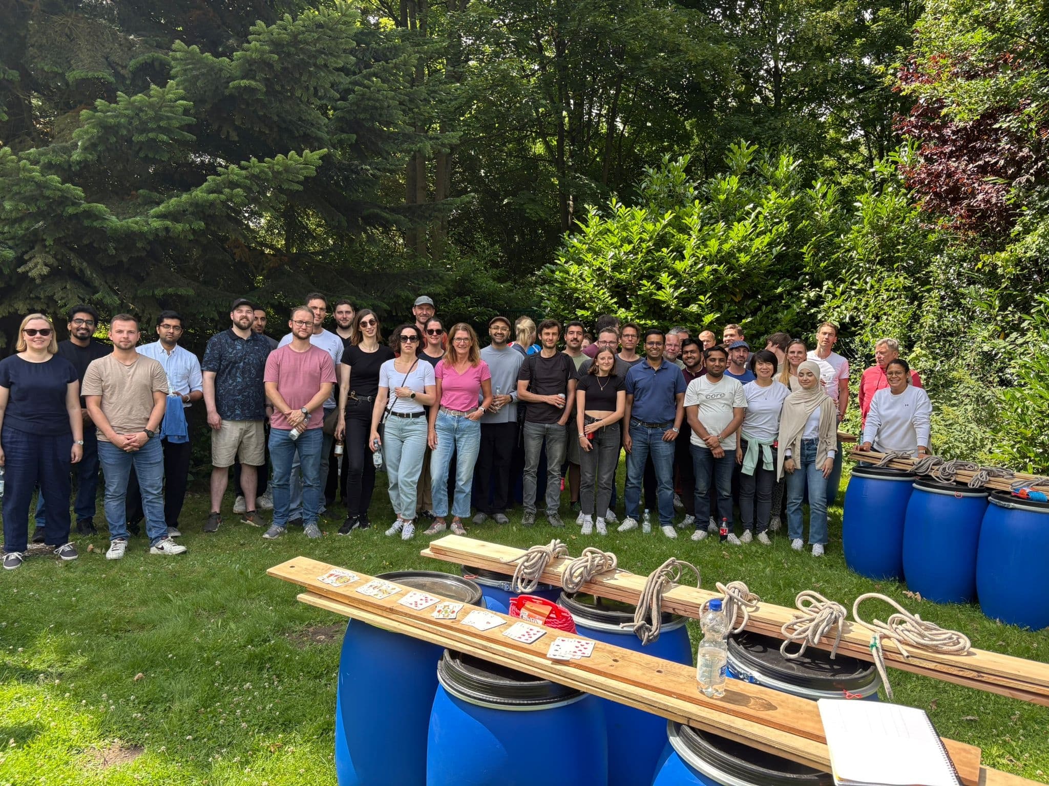 Raft-Building at Mellingburger Schleuse: Team Float & BBQ near Hamburg photo 1