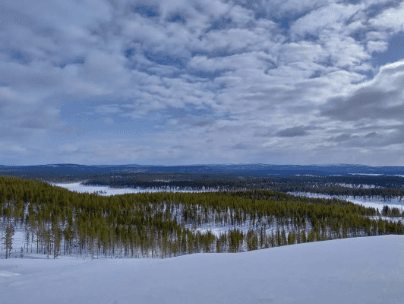 Guided showshoe tour in Nellim, Lappi — Arctic trek across Lake Inari