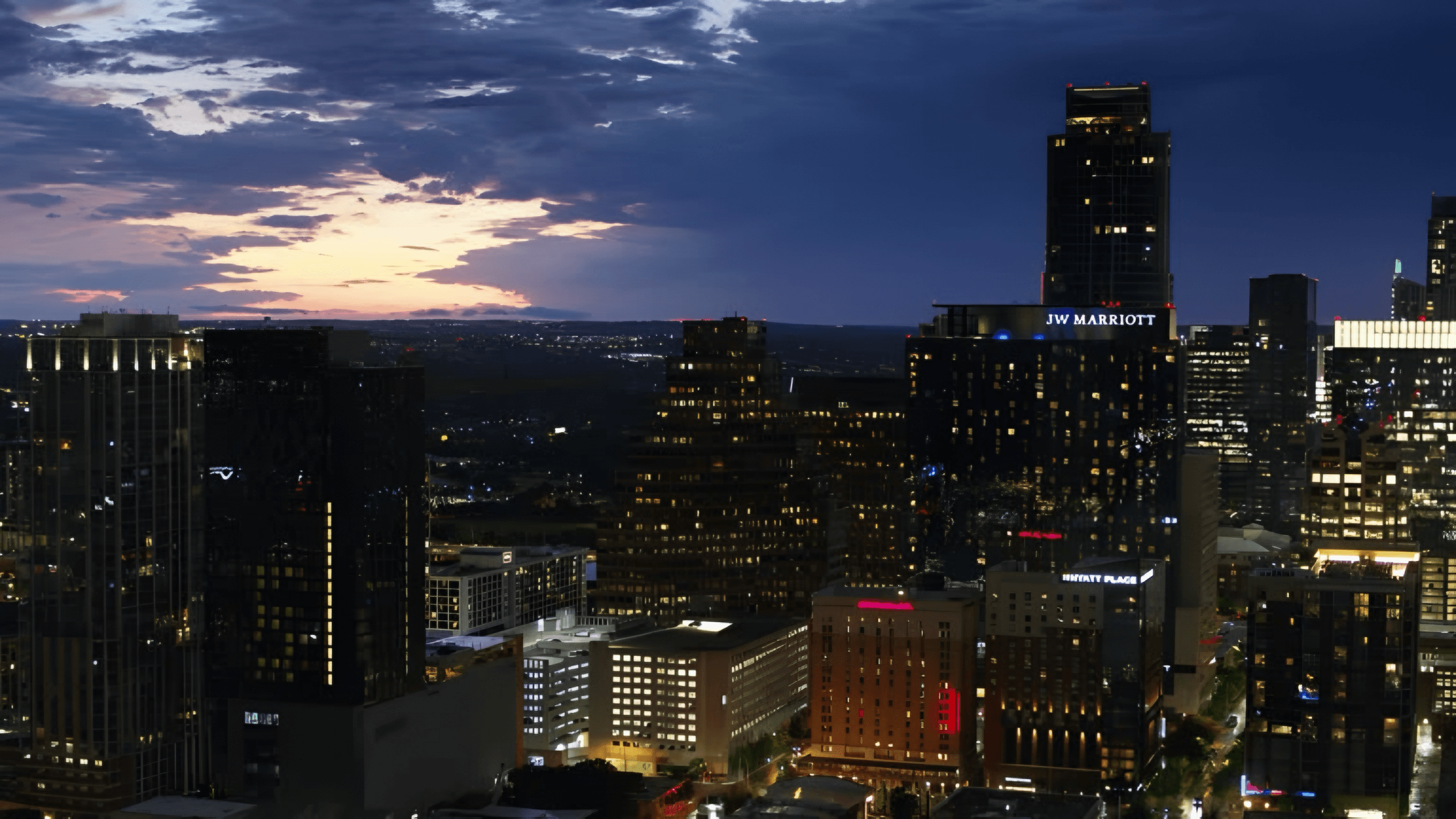 Night Helicopter Flight Over Austin Skyline - Valentines Week photo 2
