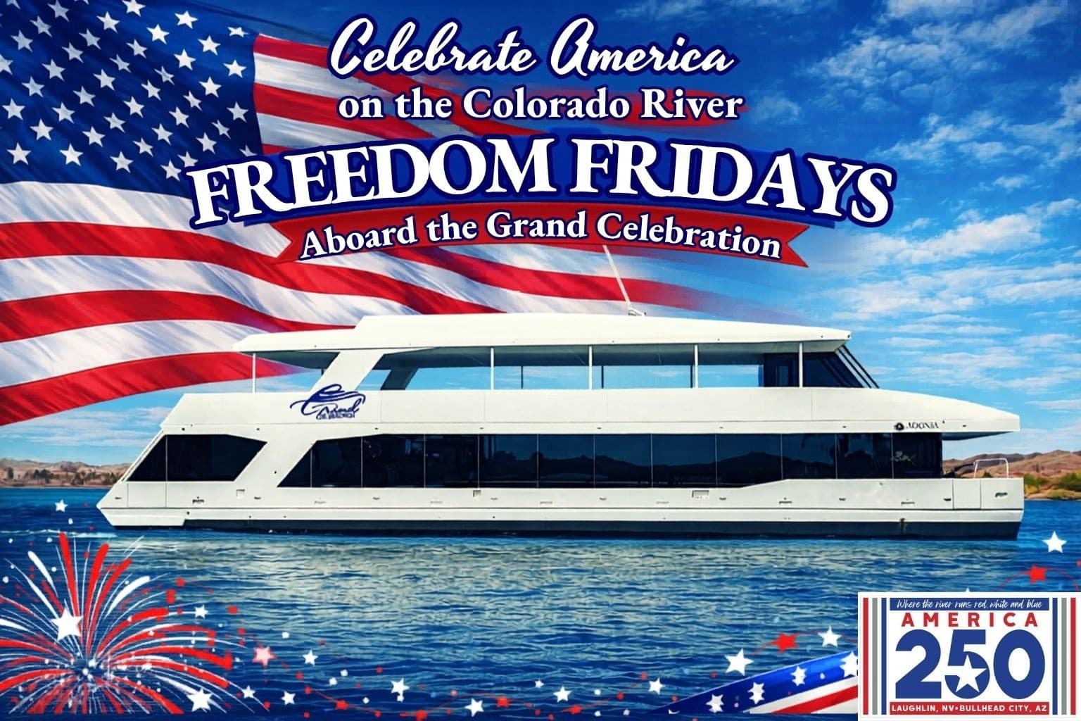 Freedom Fridays River Cruise: Patriotic 90-Minute Colorado River Cruise in Laughlin