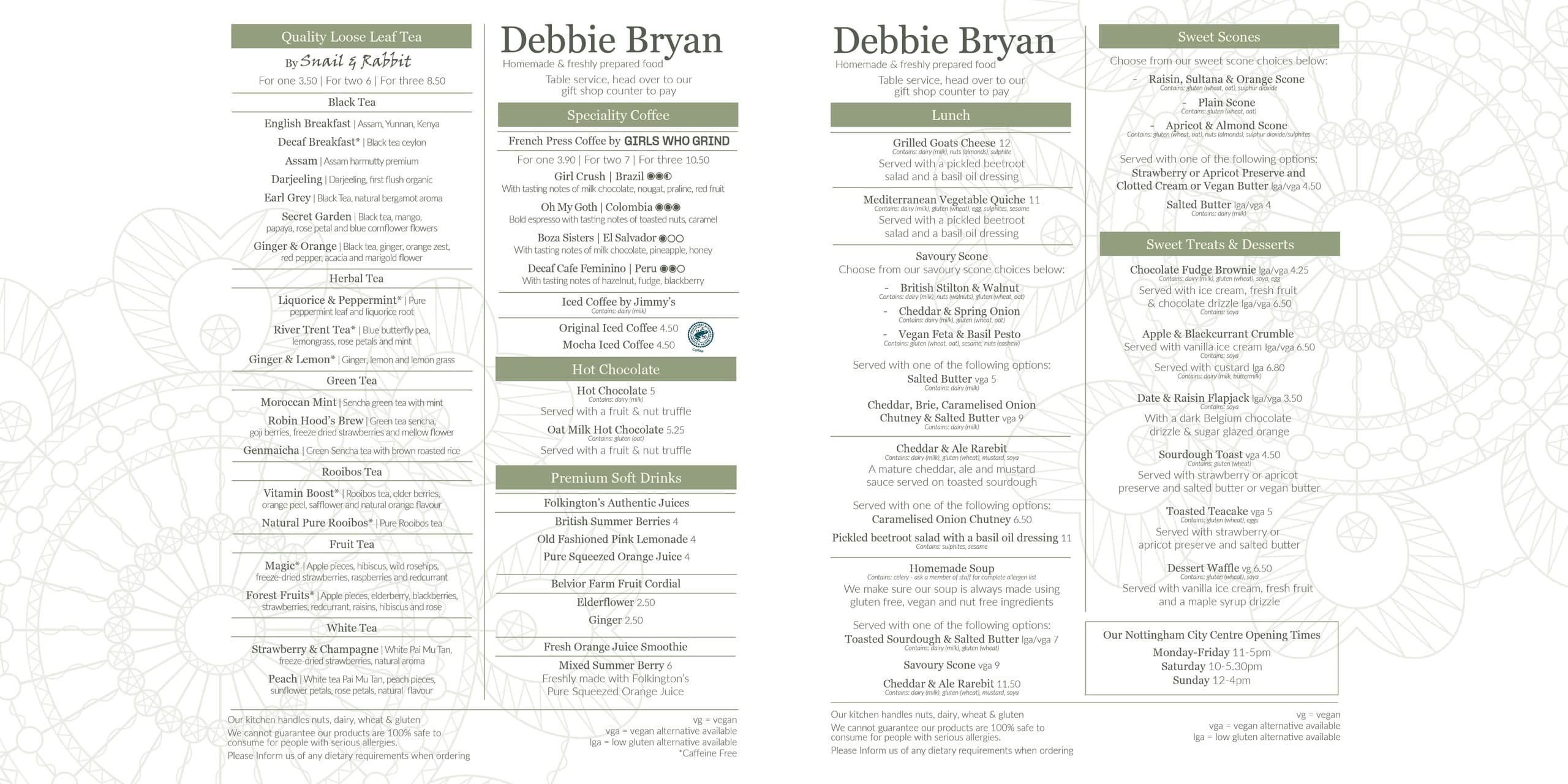 Nottingham Tea Room Table Reservation with Debbie Bryan