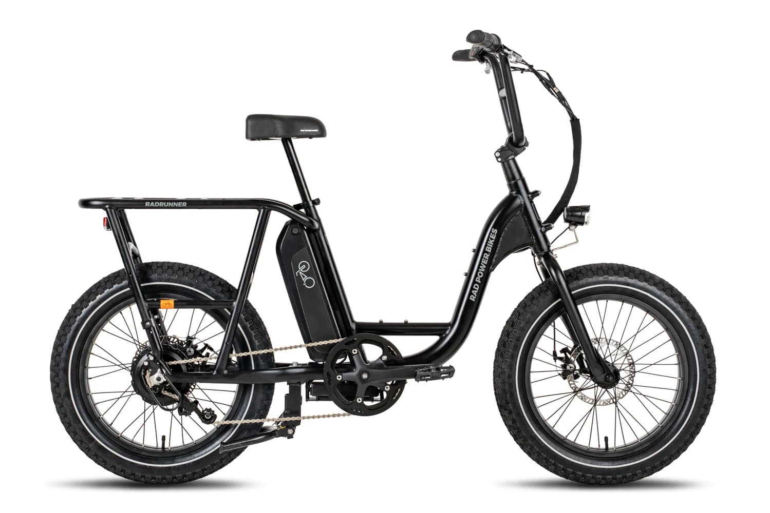 Electric cargo bike on studio white background, urban commuting