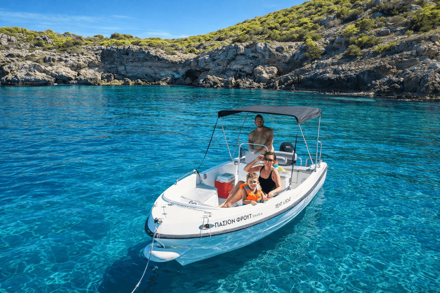 Rent a Boat in Milos: No-License FunBoat 490 to Kleftiko, Tsigrado and Hidden Beaches
