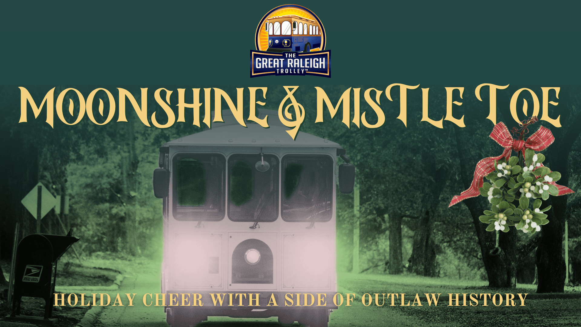 Moonshine & Mistletoe: Festive Trolley Tour in Raleigh