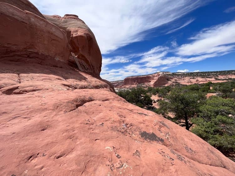 Red rock canyon landscape for hiking and panoramic scenic vista