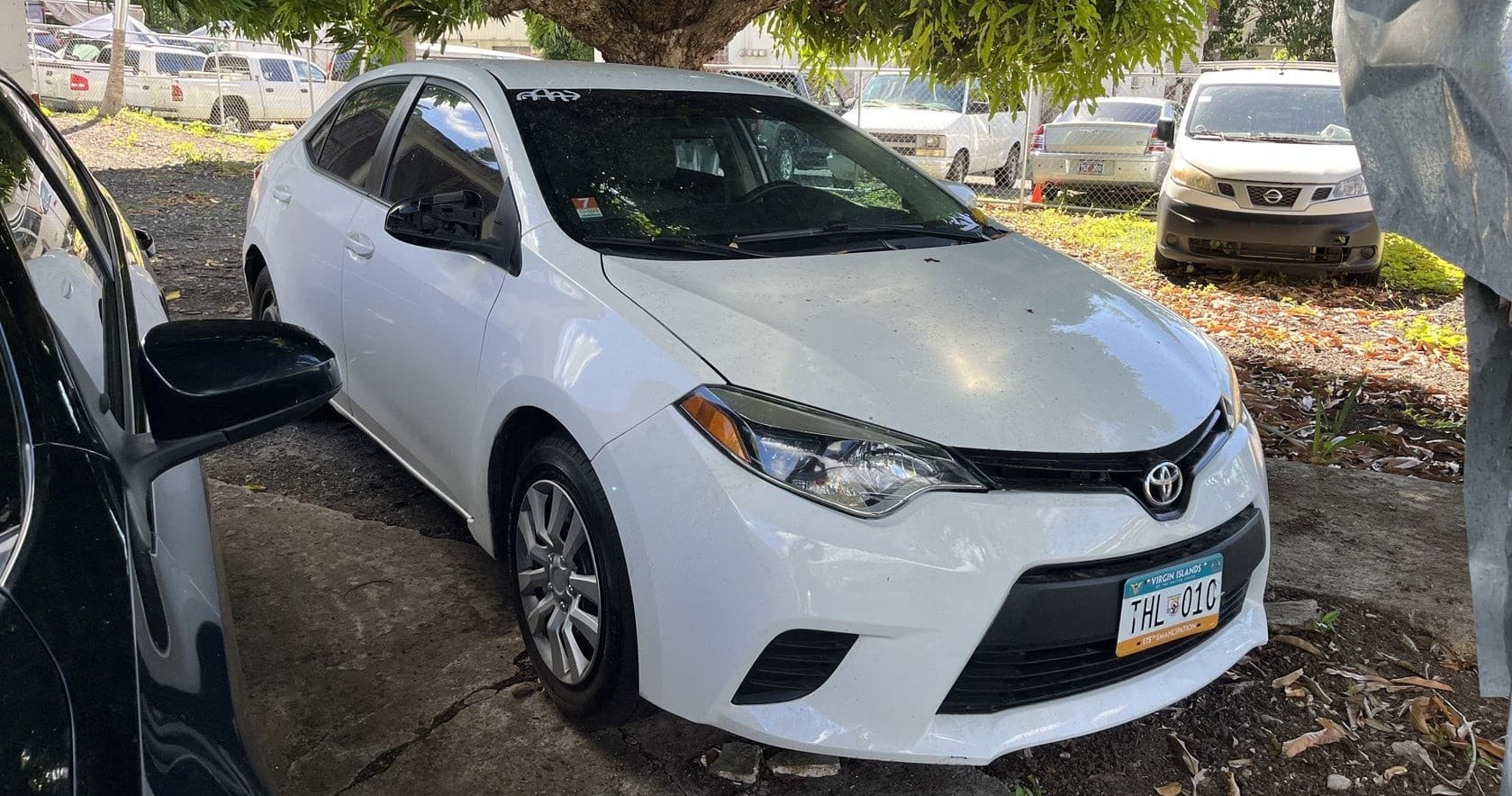 White Toyota Corolla Rental in St. Thomas, USVI