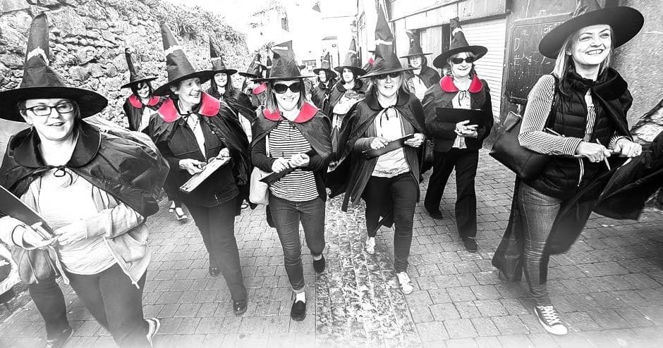 Guided ghost walking tour through Kilkenny cobblestone streets