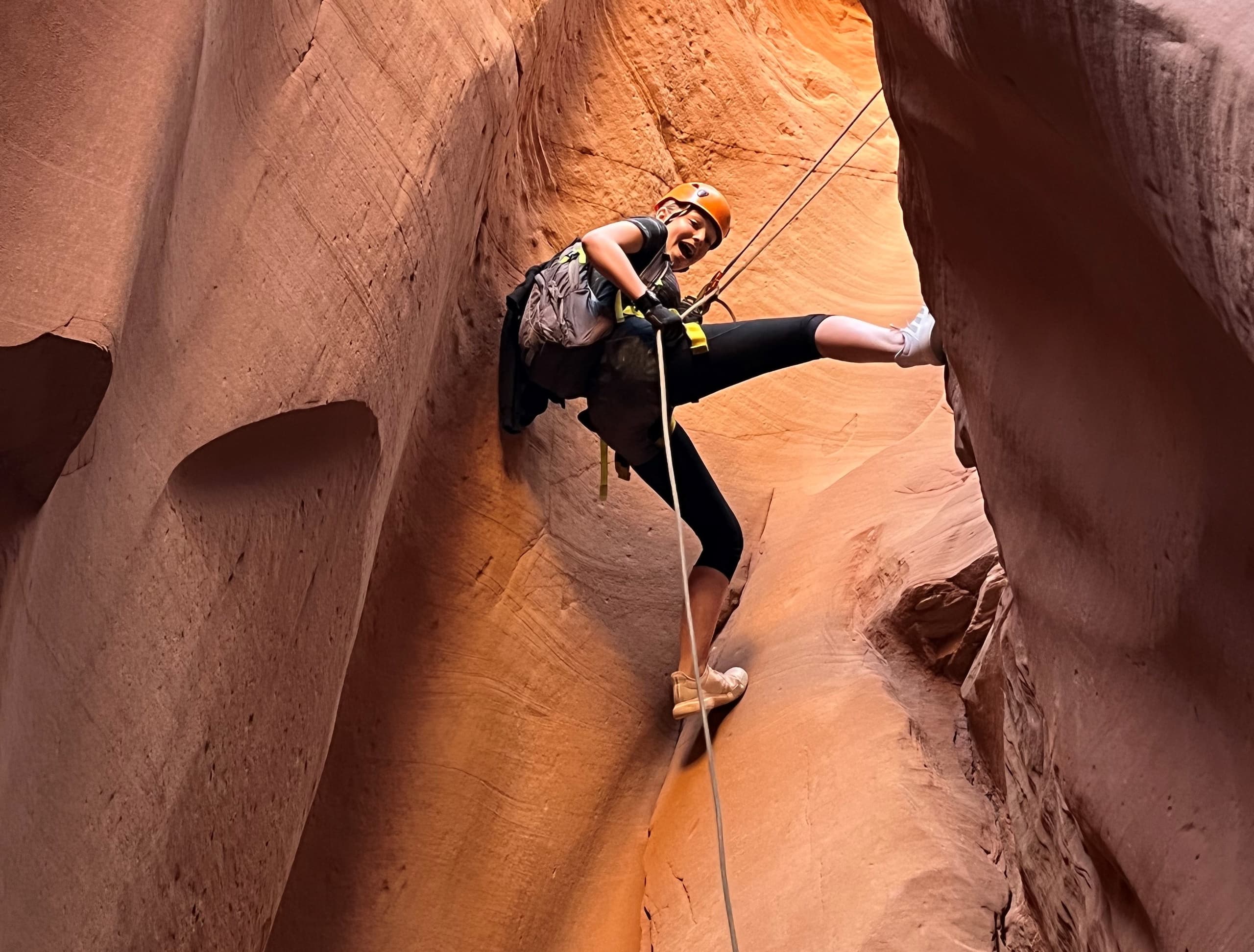 Canyoneering in Bluejohn Canyon near Hanksville UT