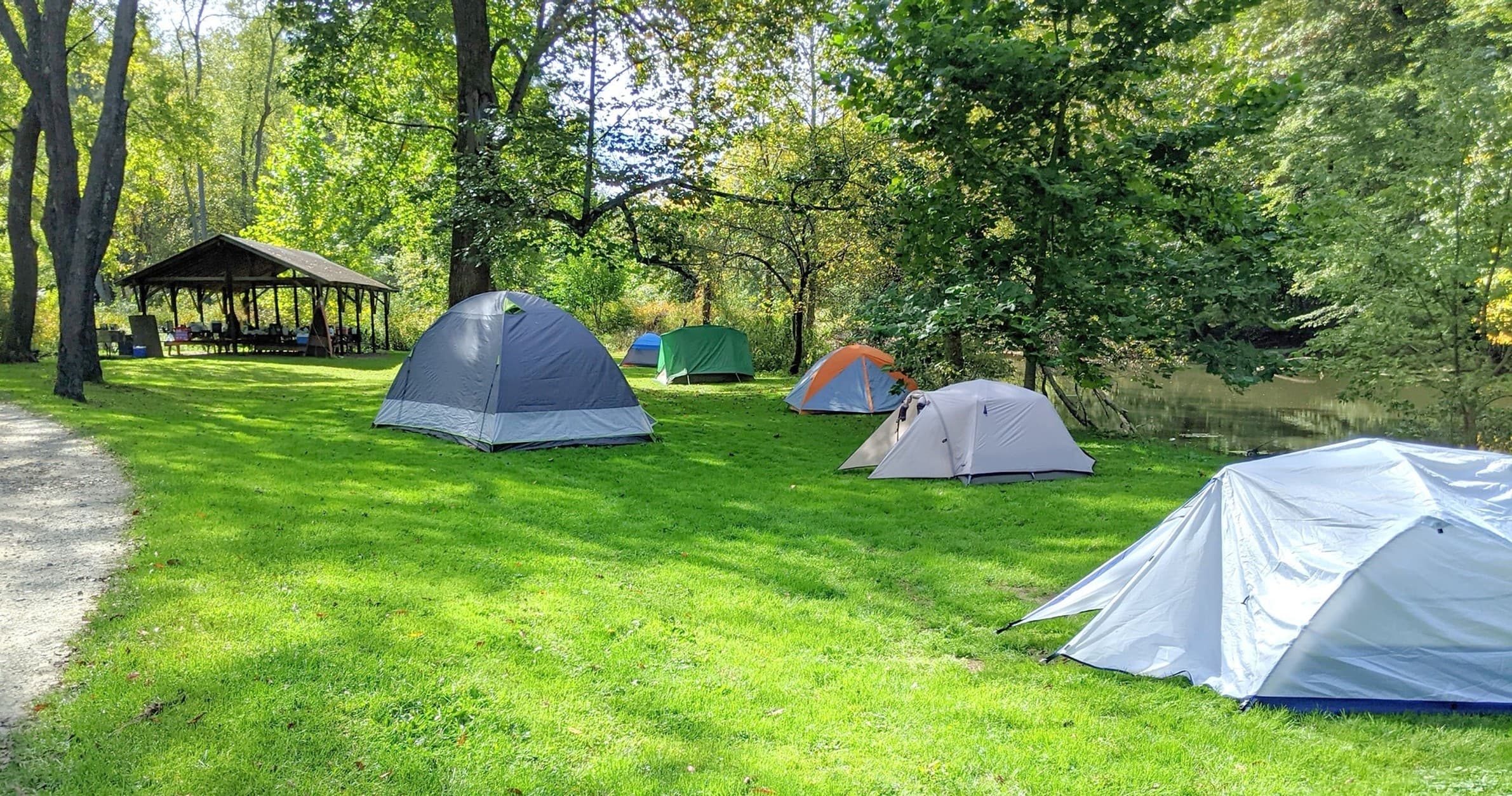 Primitive Tent Camping at Pavilion 2 in Hiram, Ohio