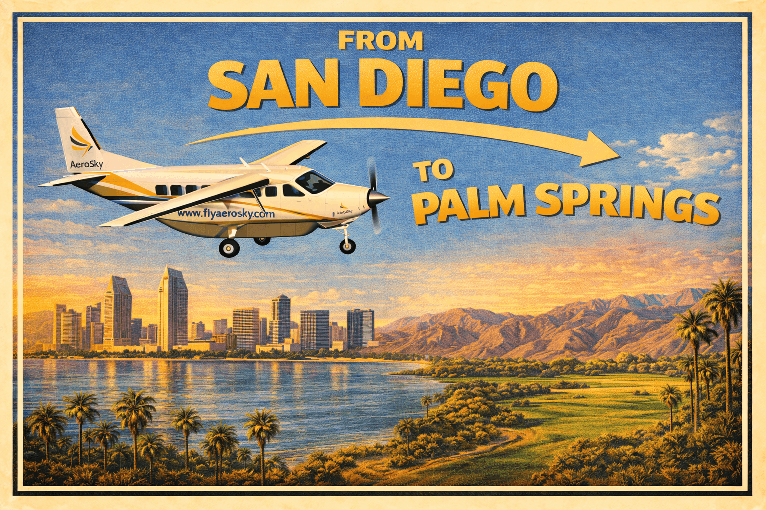 Private Flight San Diego to Palm Springs: Aerosky 1-Hour Regional Hop photo 1