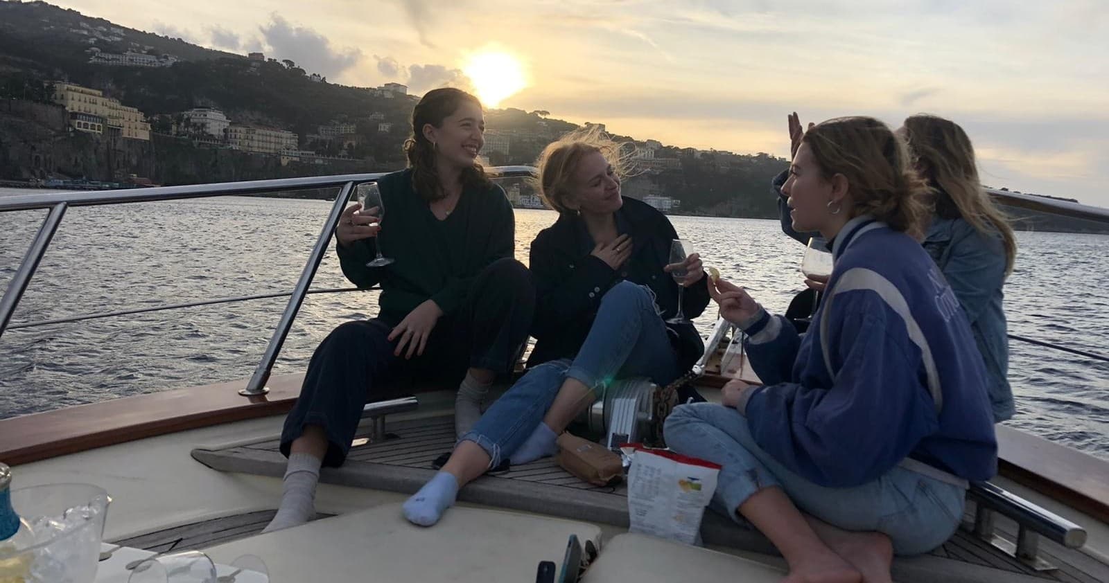 Yacht Dinner on the Amalfi Coast with Luxury Boats Positano