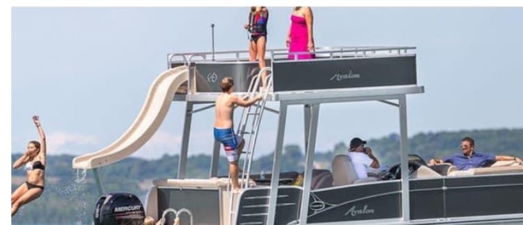 Cruise San Diego’s Mission Bay Aboard a Double-Decker Pontoon with Water Slide