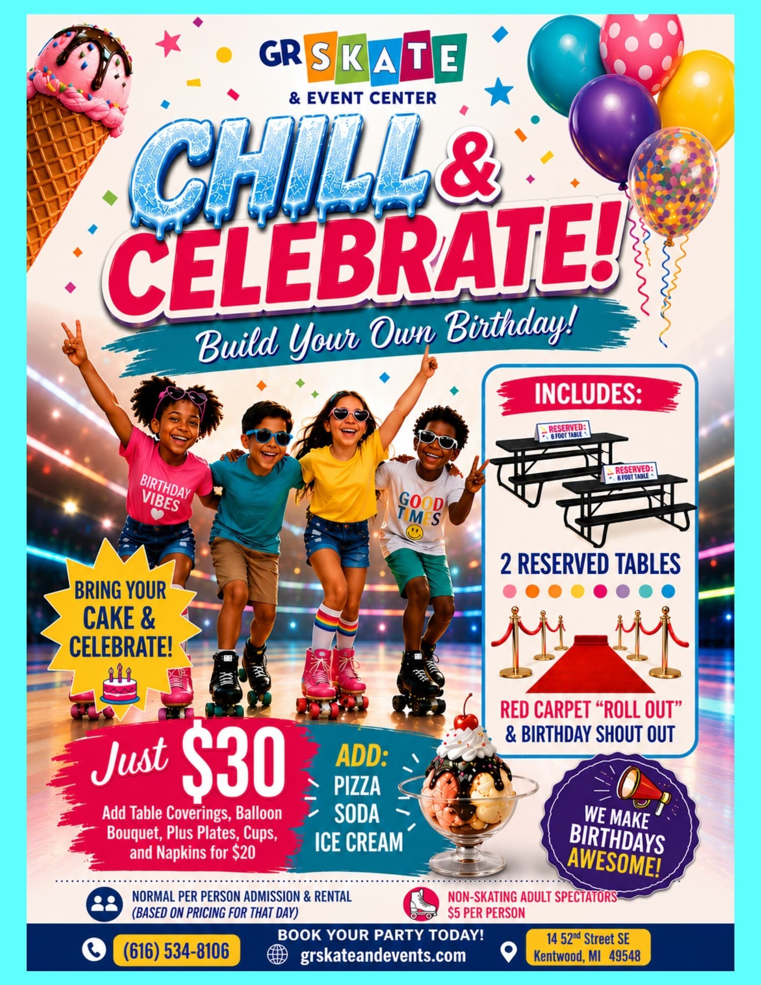 Build Your Own Birthday Skate Party in Grand Rapids – Weekday Chill & Celebrate