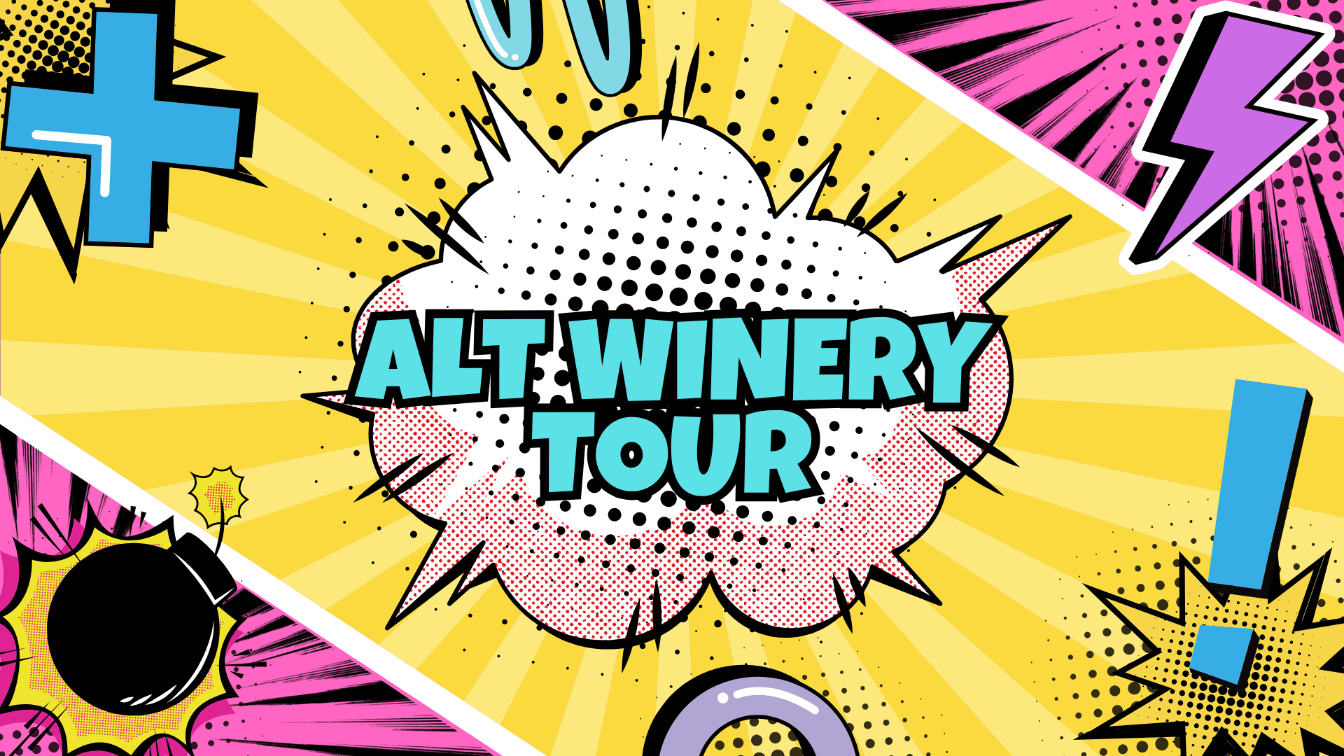 Colorful Alt Winery Tour promotional banner for wine excursions