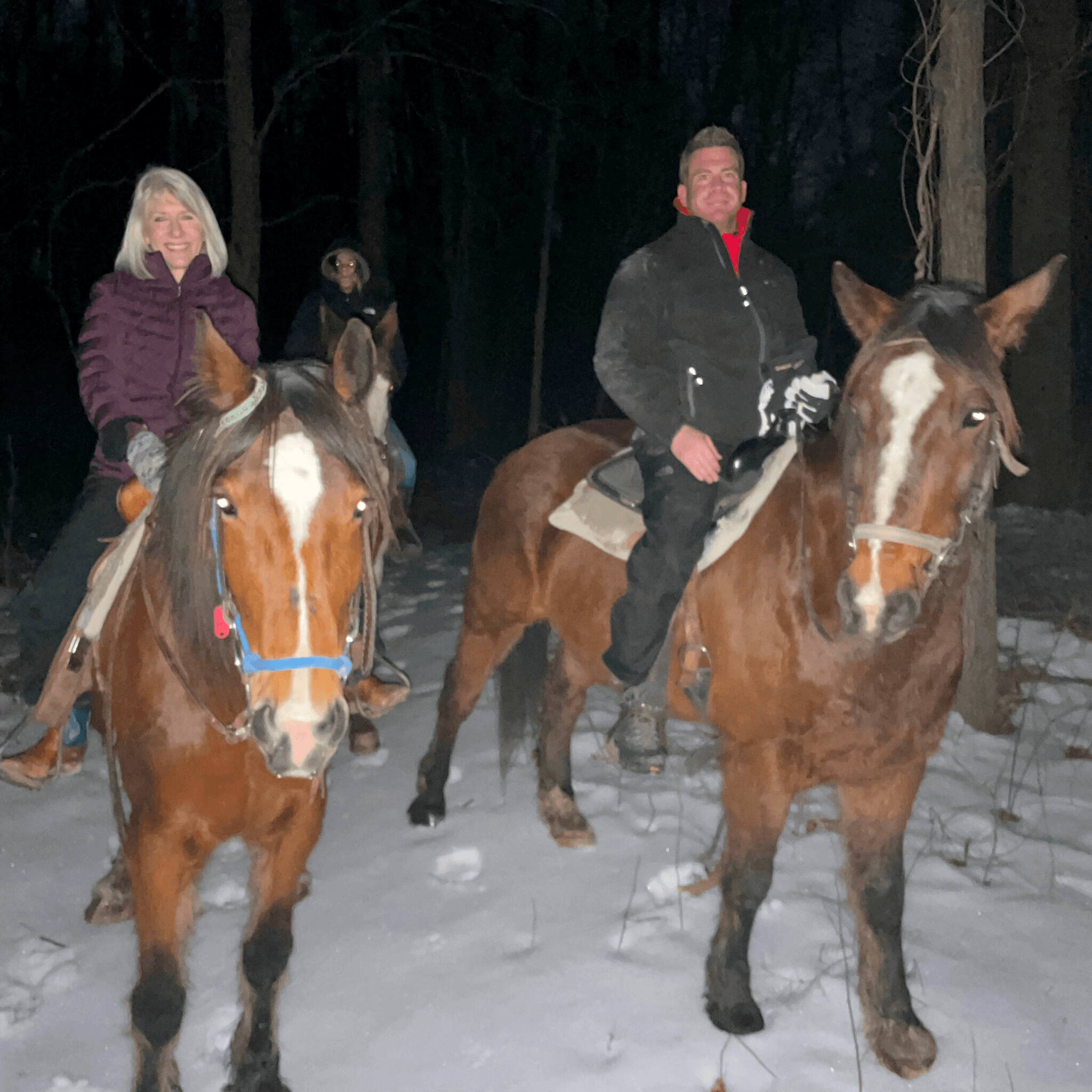 Full Moon Ride in Milford, Michigan with High Vibe Trail Rides