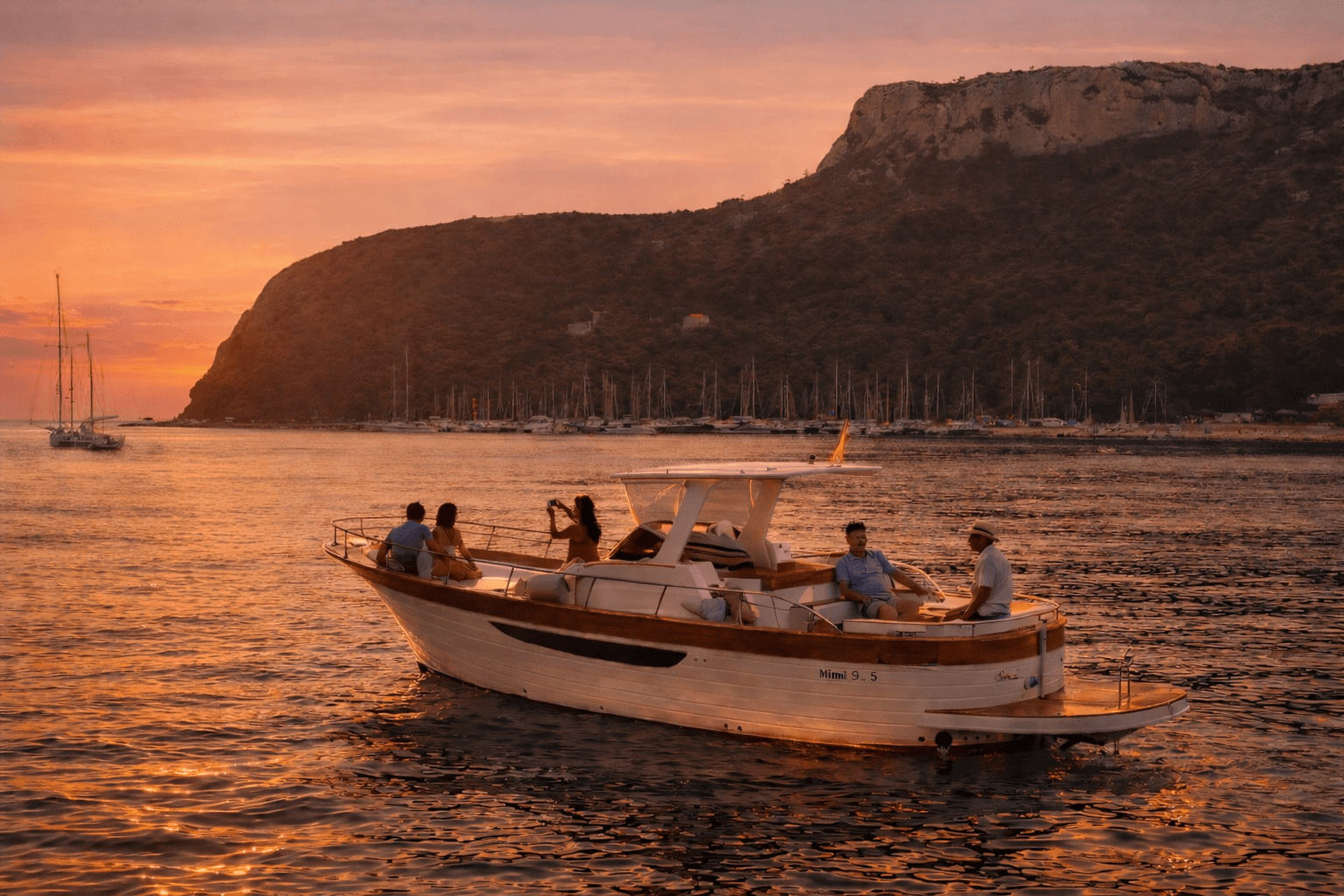 Golden Hour Sail to Sella del Diavolo: Sunset Cruise in Cagliari