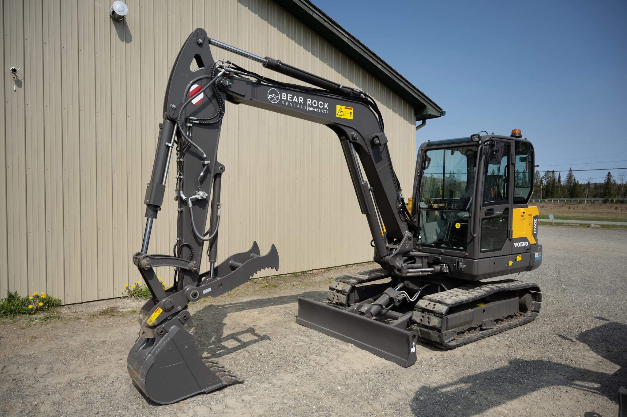 Rent the 2022 Volvo EC60E Compact Excavator in Pittsburg, NH for Rugged Land Projects