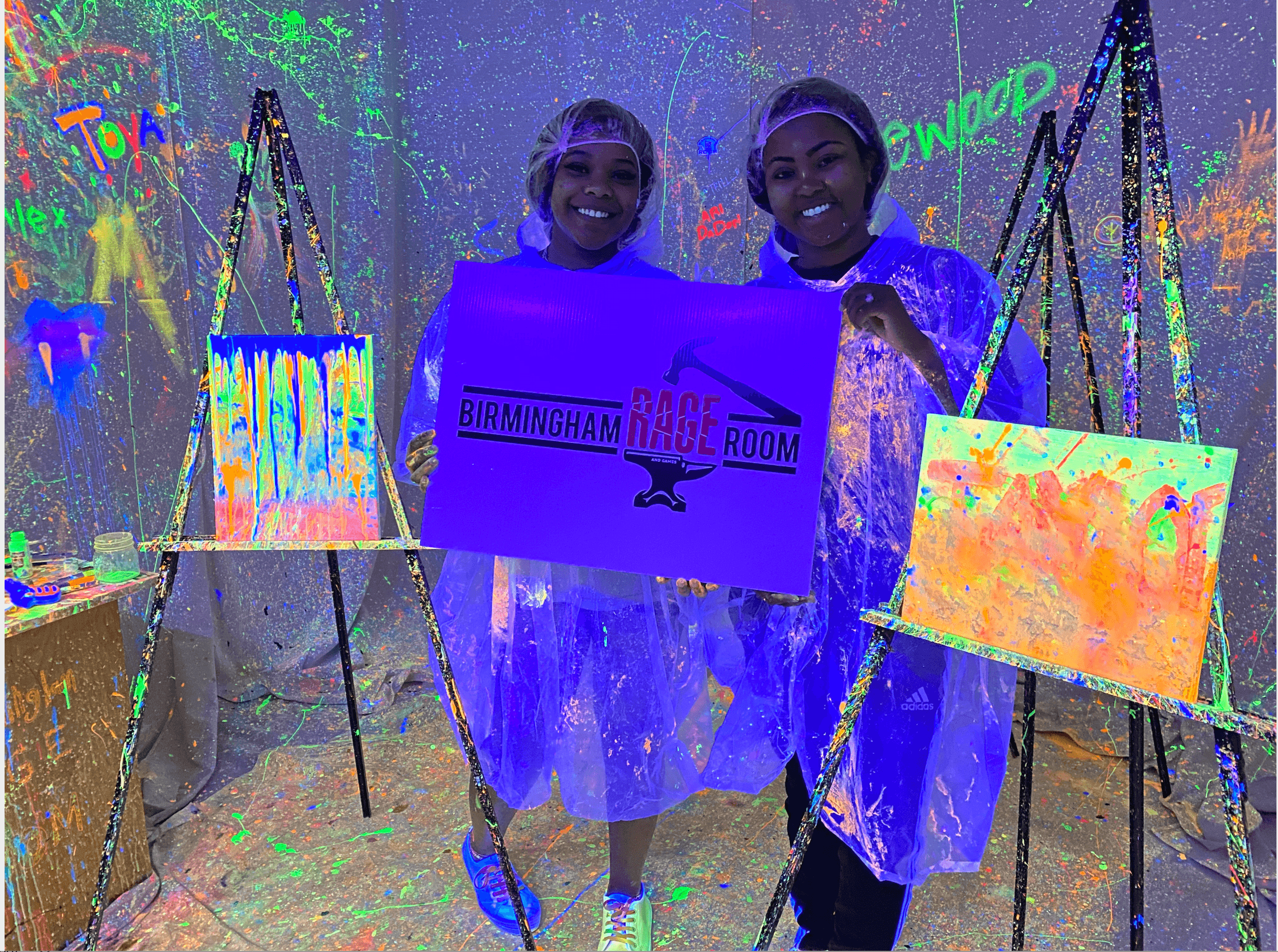 Splatter Room Art Experience at Birmingham Rage Room and Games