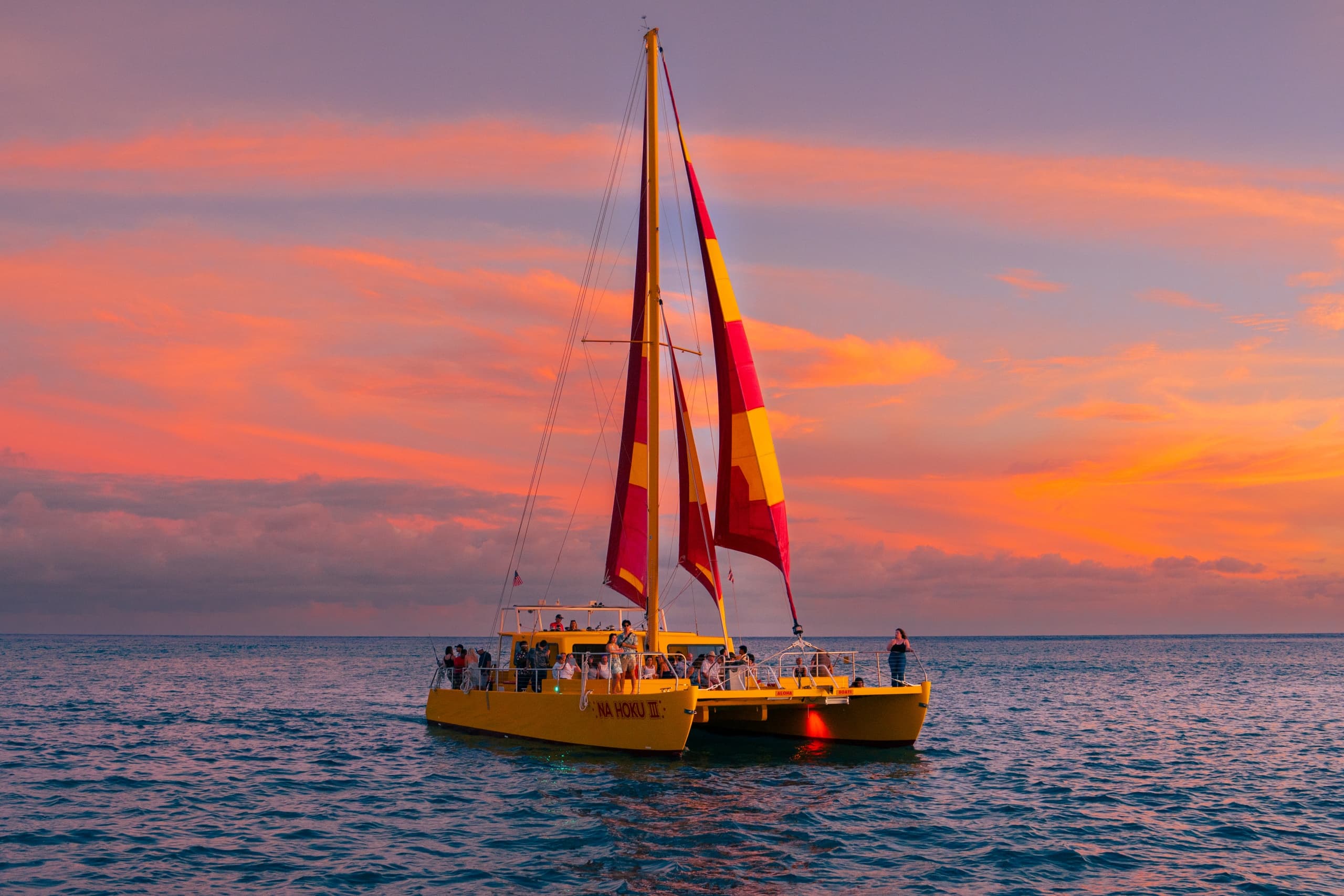 Waikiki NYE Twilight Sail on Na Hoku 3 Midnight Champagne Toast photo 1