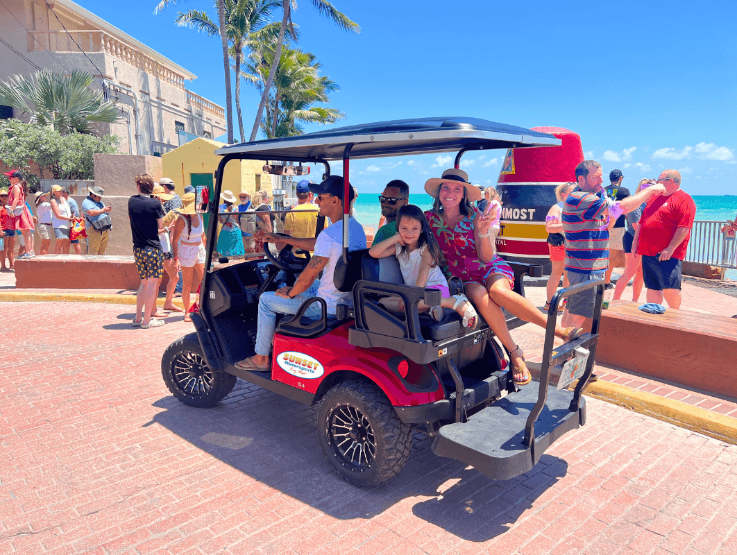 Explore Key West by 4 Person Golf Cart Rental