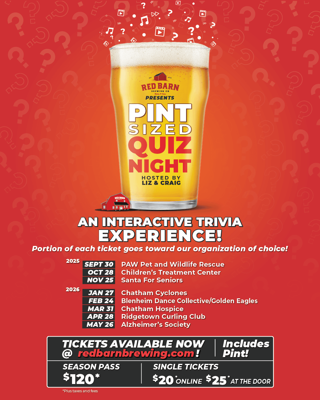 Unwind and Compete: Pint Sized Quiz Night at Red Barn Brewing in Blenheim, Ontario