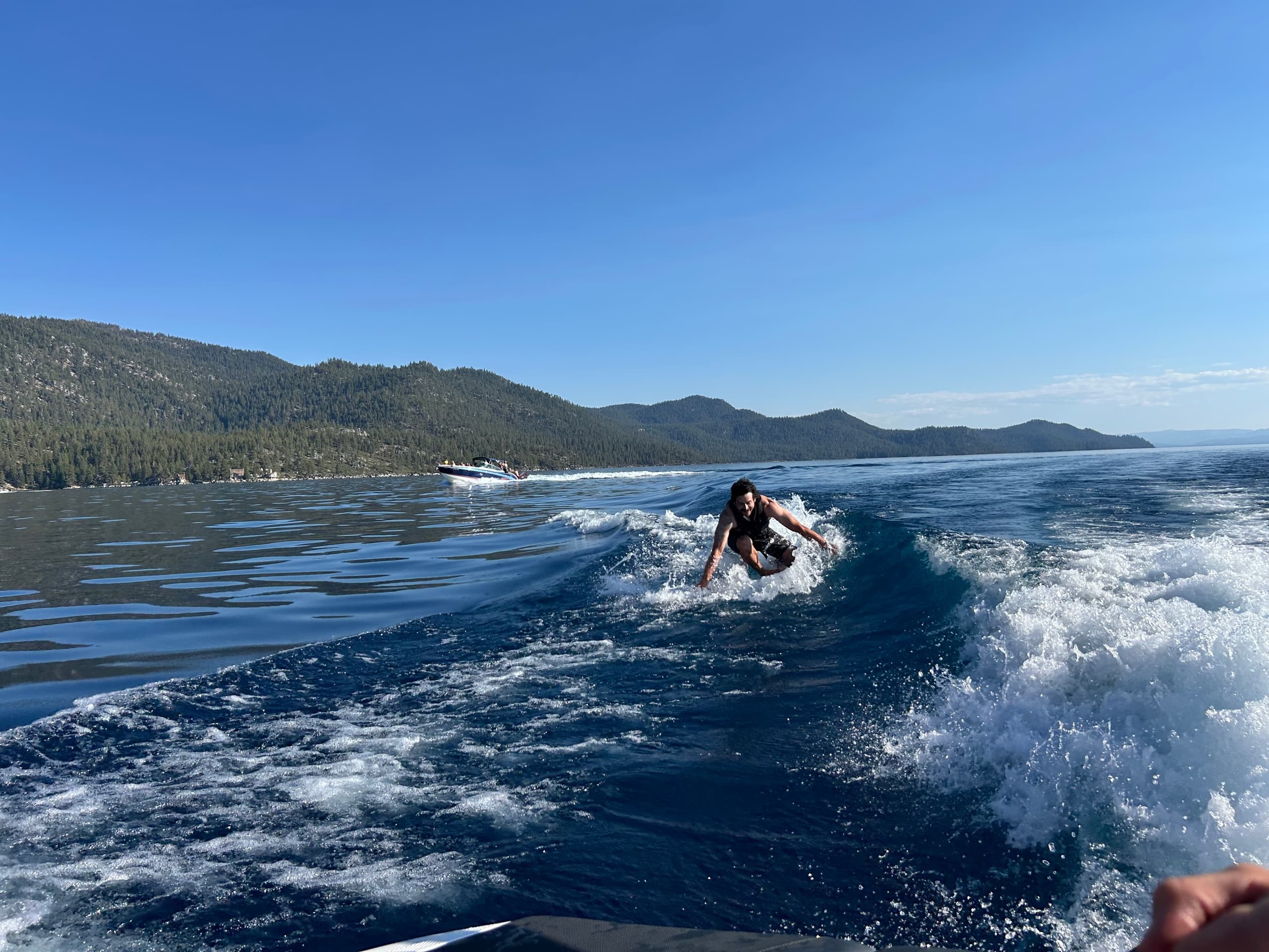 Lake Tahoe North Shore 3-Hour Charter: Wakesurfing, Swim Stops & Sunset Cruises from Homewood