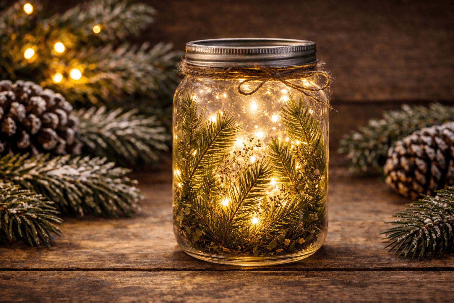 Pressed Evergreen Fairy Light Lantern Workshop in Dresher, PA — Candlemaking & Farm Animal Cuddles photo 1