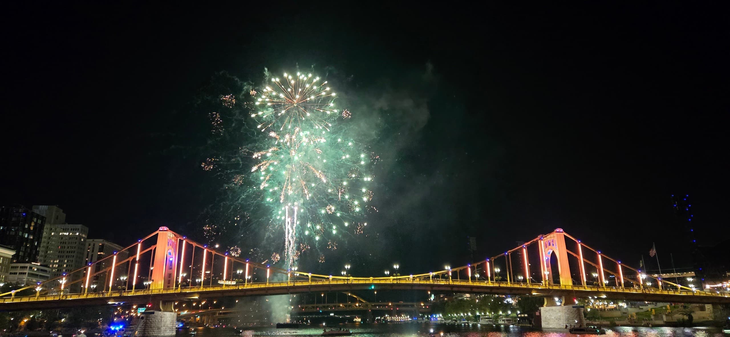 Float Under Fireworks: Private PNC Park Firework & Drone Cruise in Pittsburgh