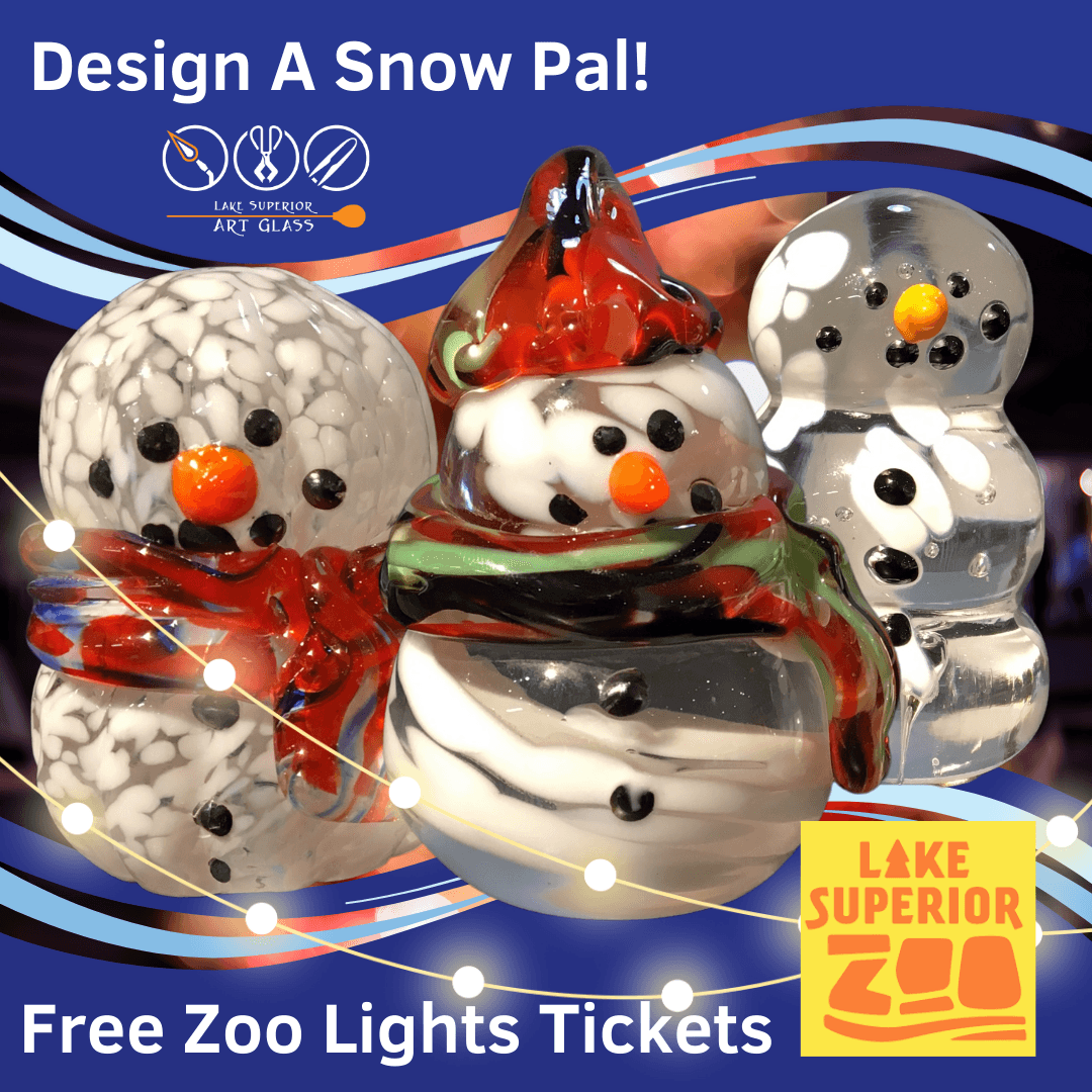 Snowman Design at Lake Superior Art Glass in Duluth