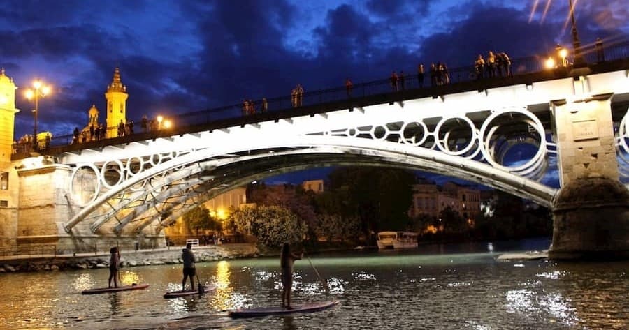 Sunset Paddle Surfing with Paddle Surf Sevilla in Seville