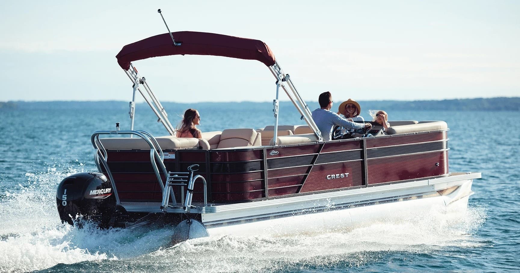 Relax and Explore on a 22' Crest Pontoon in Sandpoint, Idaho