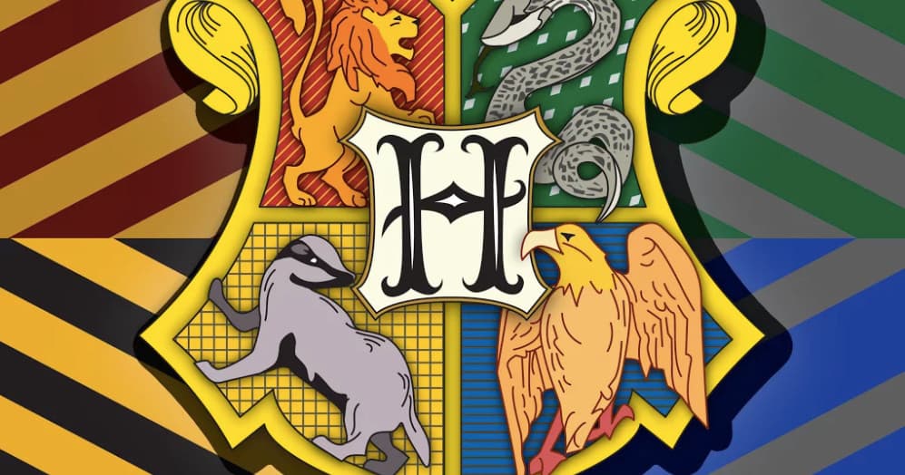 Colorful themed crest logo for fantasy escape room experience