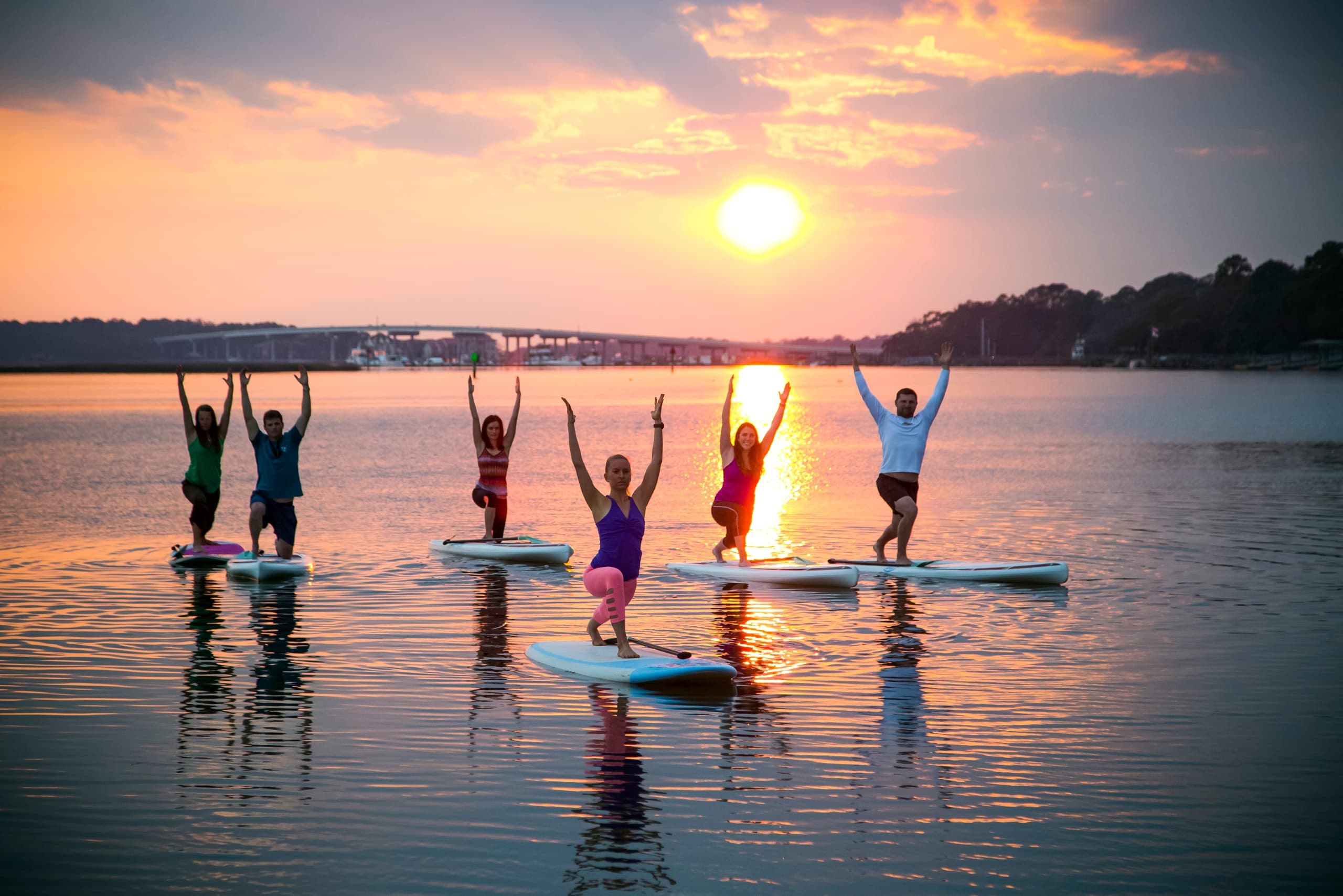 Stand-Up Paddleboard Yoga on May River in Savannah