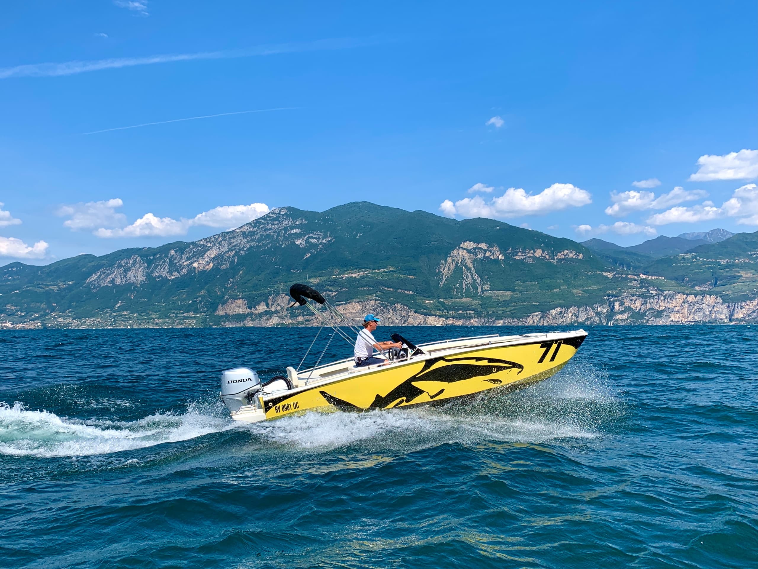 Motor Catamaran Adventures with Go-Sail in Brenzone sul Garda