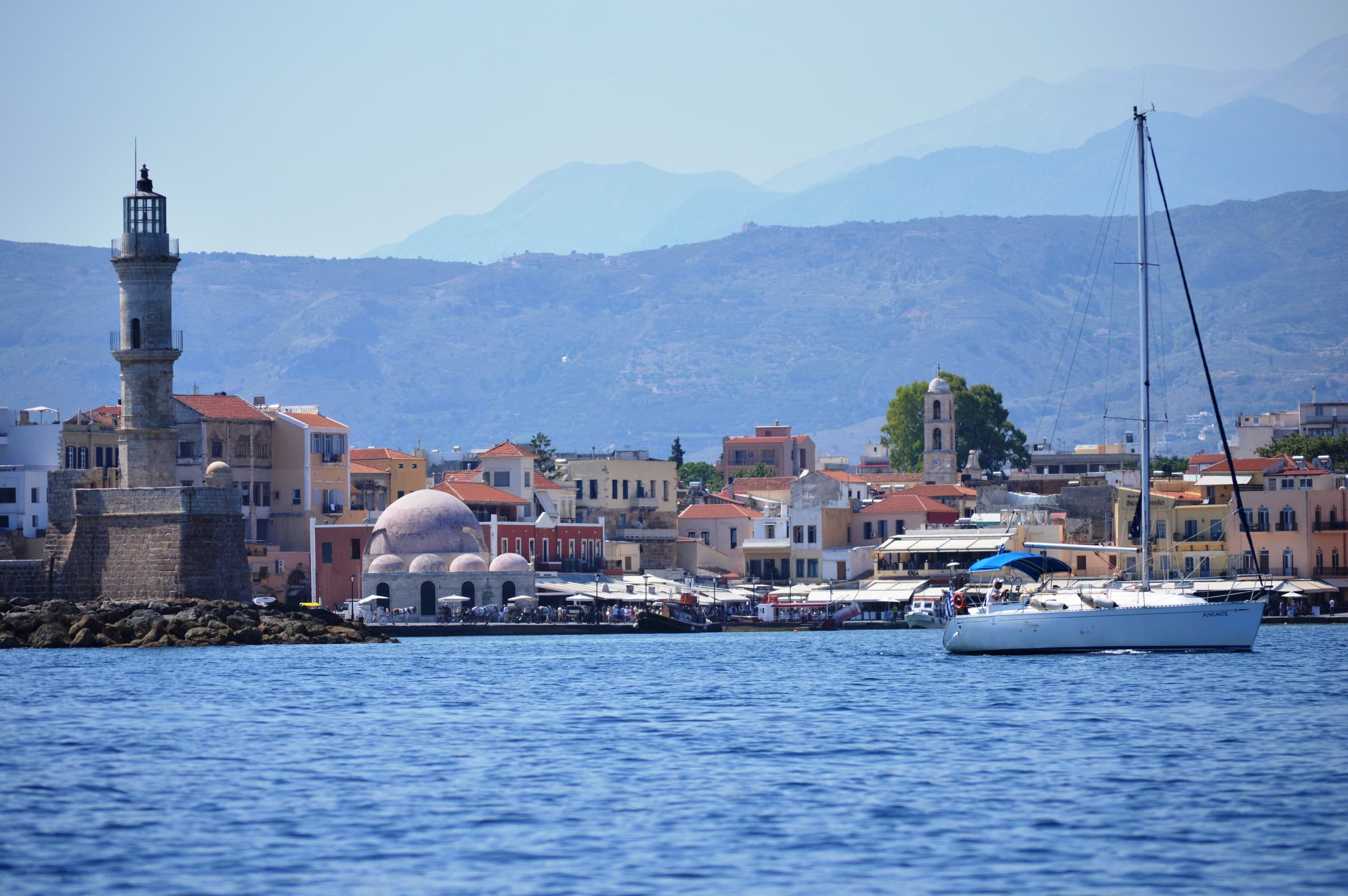 Sail Akrotiri’s Coast from Marathi to Chania — Seitan Limani, Stavros & Sea Turtles