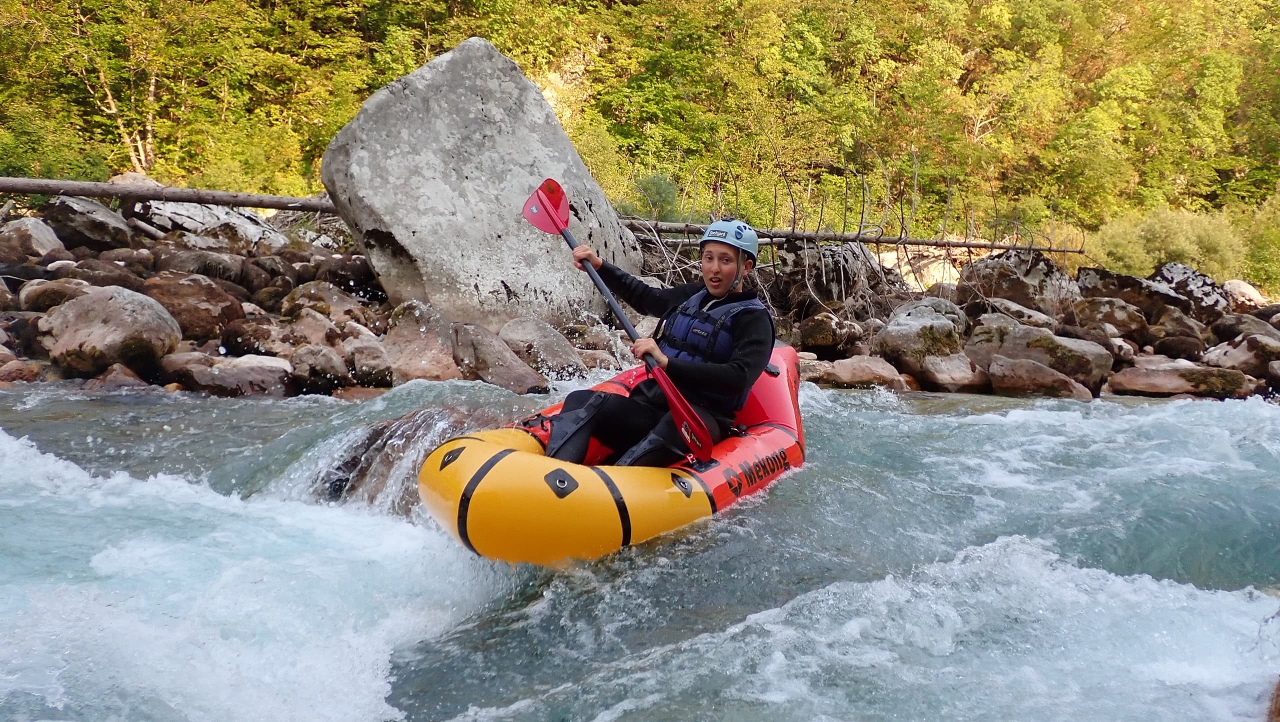 PackRafting the Soča River with HungaroRaft in Bovec