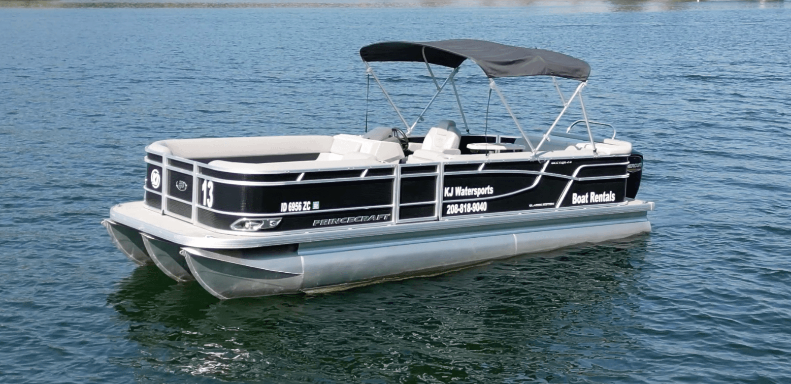 Explore Lake Coeur d'Alene on a 21' Princecraft Pontoon