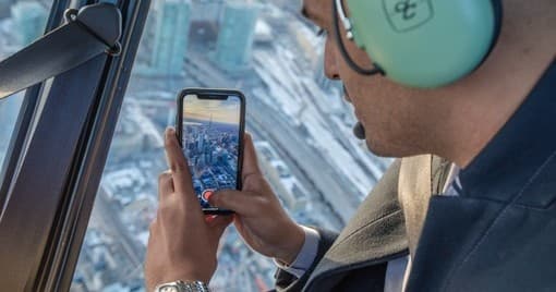 Romantic Gold: Private Helicopter Flight over Toronto Skyline