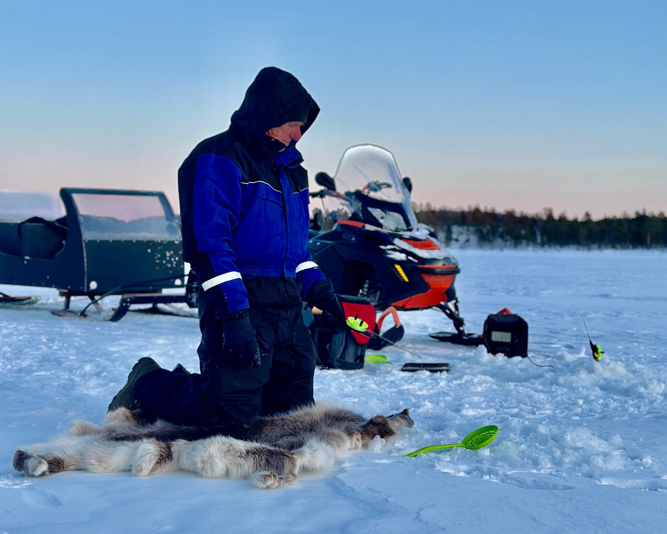 Ice Fishing Safari with ArcticGuides in Inari, Finland