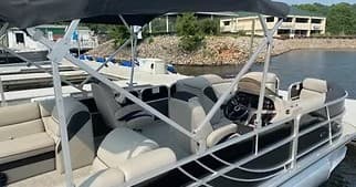 Lake Norman Pontoon Rental: 24-ft 140 HP Southbay with Saltshaker Marine