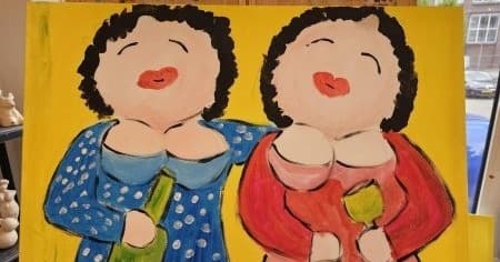 Paint Your Own Dikke Dames: Bright Painting Workshop in Koog aan de Zaan